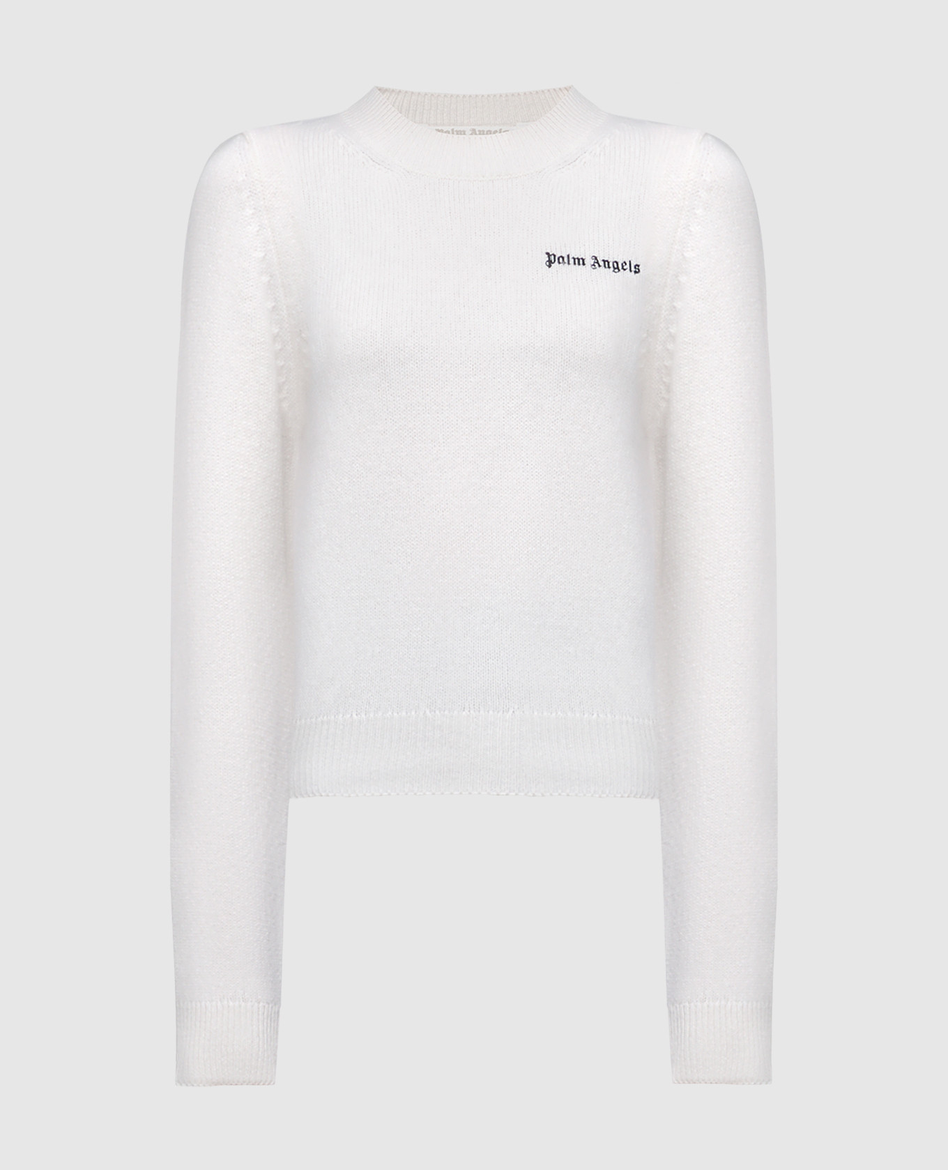 White sweater with logo palm angels