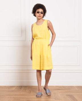 ANNECLAIRE Yellow linen shorts D0227405