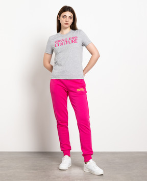 Versace Jeans Couture Pink logo joggers 74HAAT03CF01O
