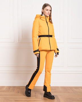 Mackage GIA orange ski suit with contrasting stripes GIA