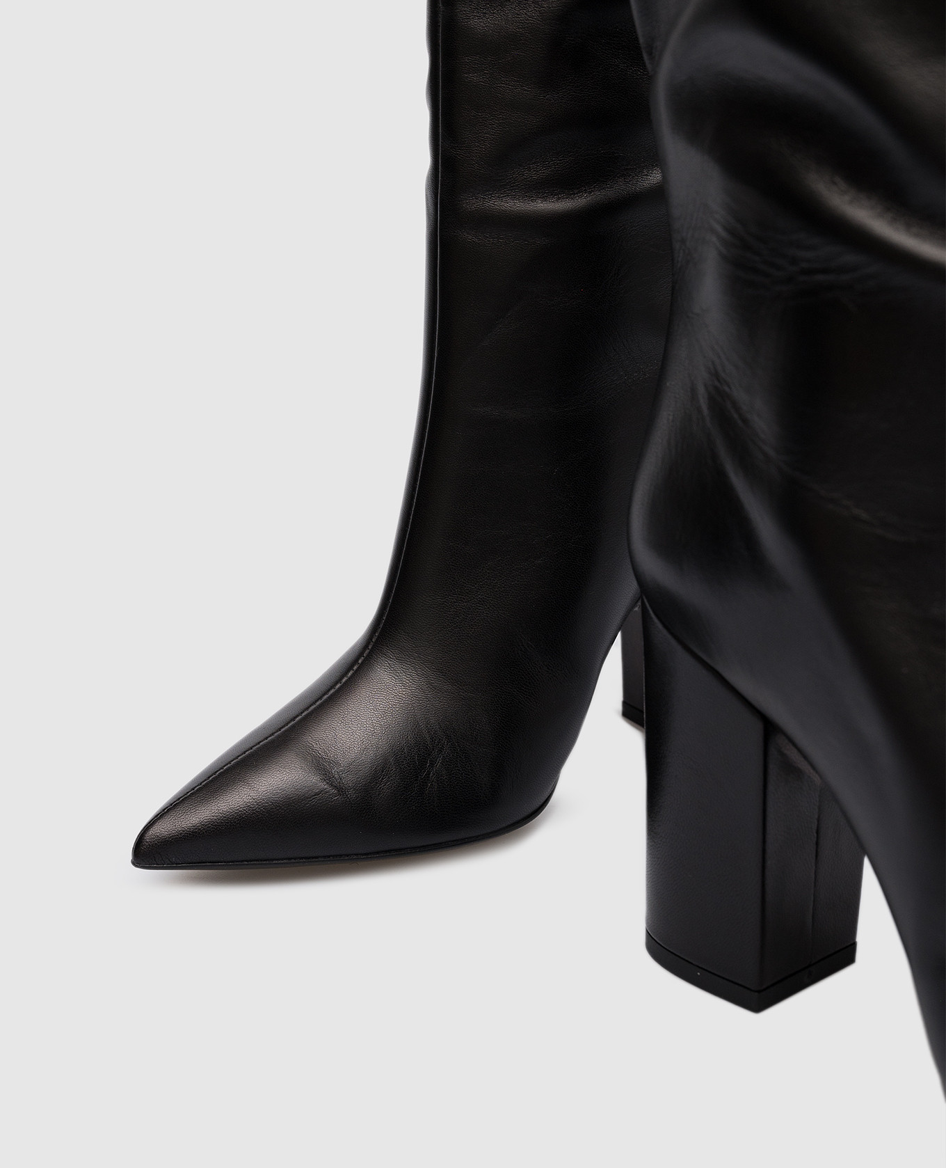 

Black leather boots with lighting Babe Pay Pls