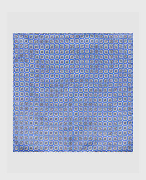Stefano Ricci Children's blue silk set of patterned tie and shawl YDH27031