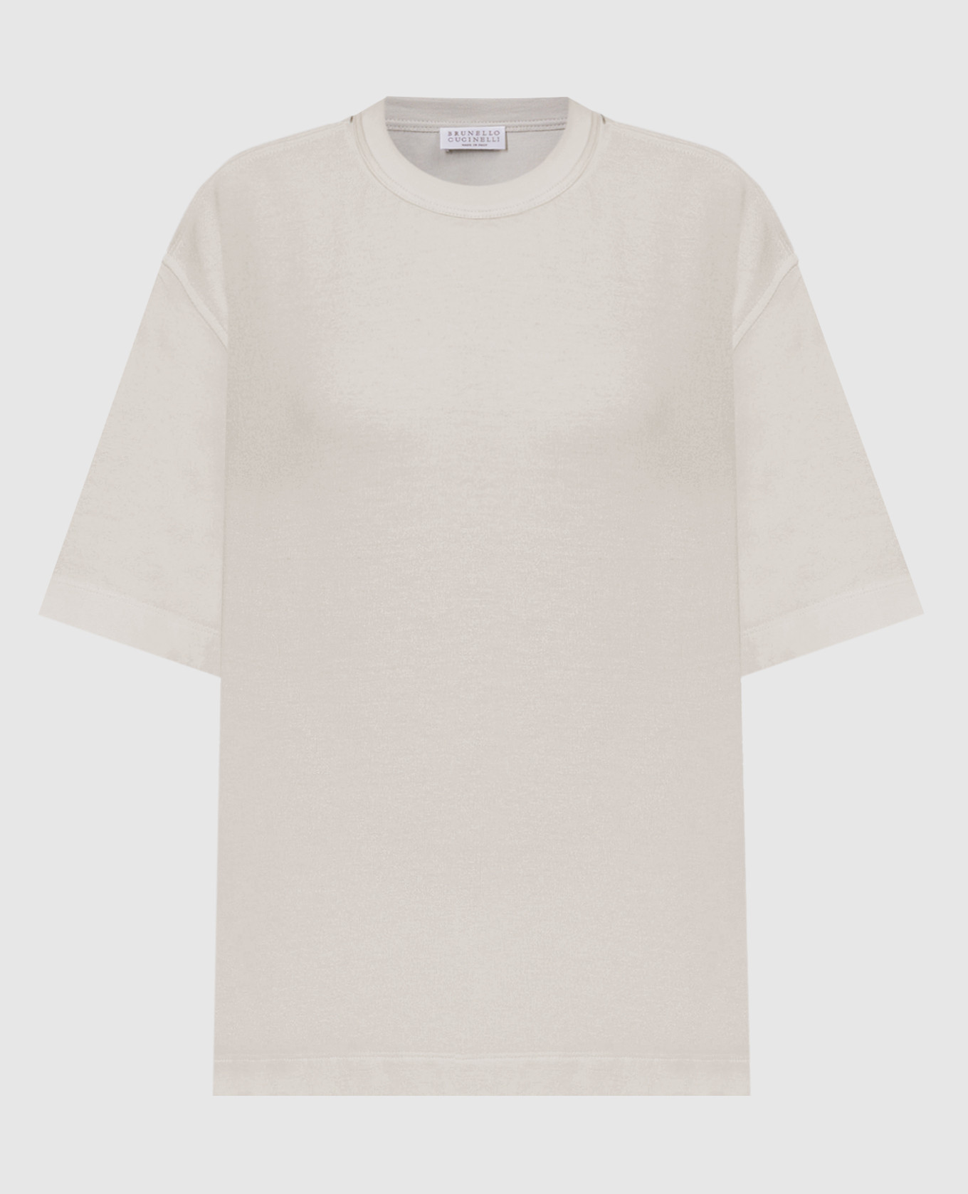 

Gray t-shirt with monil chain Brunello Cucinelli, Grey