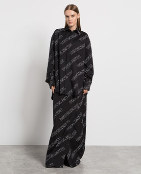Vetements Black skirt with logo print WE54SK320B