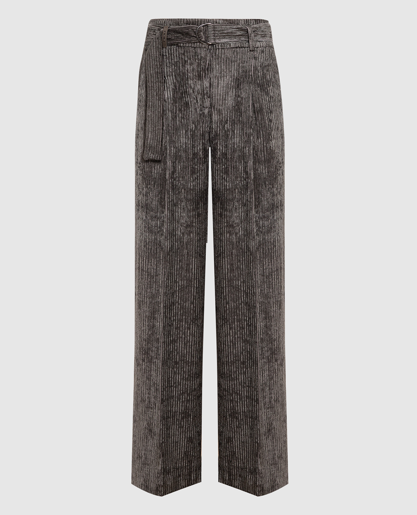 Charcoal velor loose pants peserico