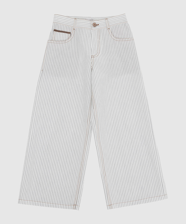 Children's striped loose-fit trousers brunello cucinelli