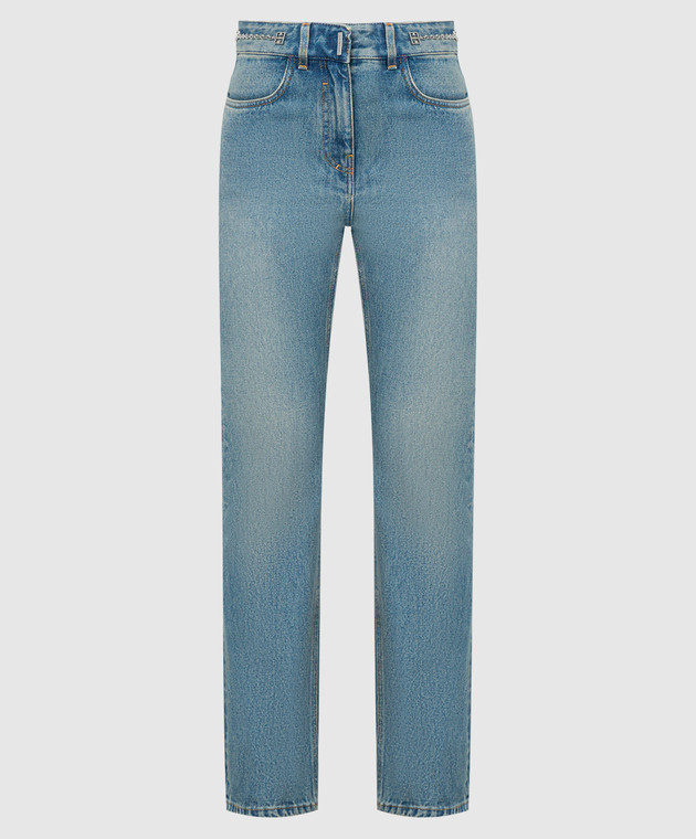 デニム・ジーパン GIVENCHY Chain jeans with logo Blue BW51145Y9N Givenchy - Blue flared jeans with chains BW51145Y9N - shop