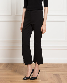 Twinset Black flared pants with slits 232TP2084