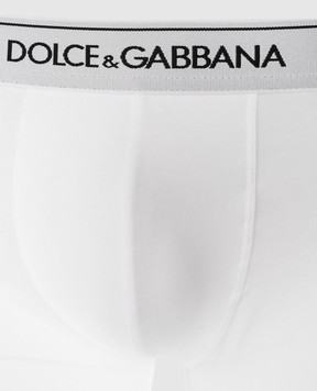 Dolce&Gabbana A set of white boxer briefs with a logo pattern M9C07JONN95