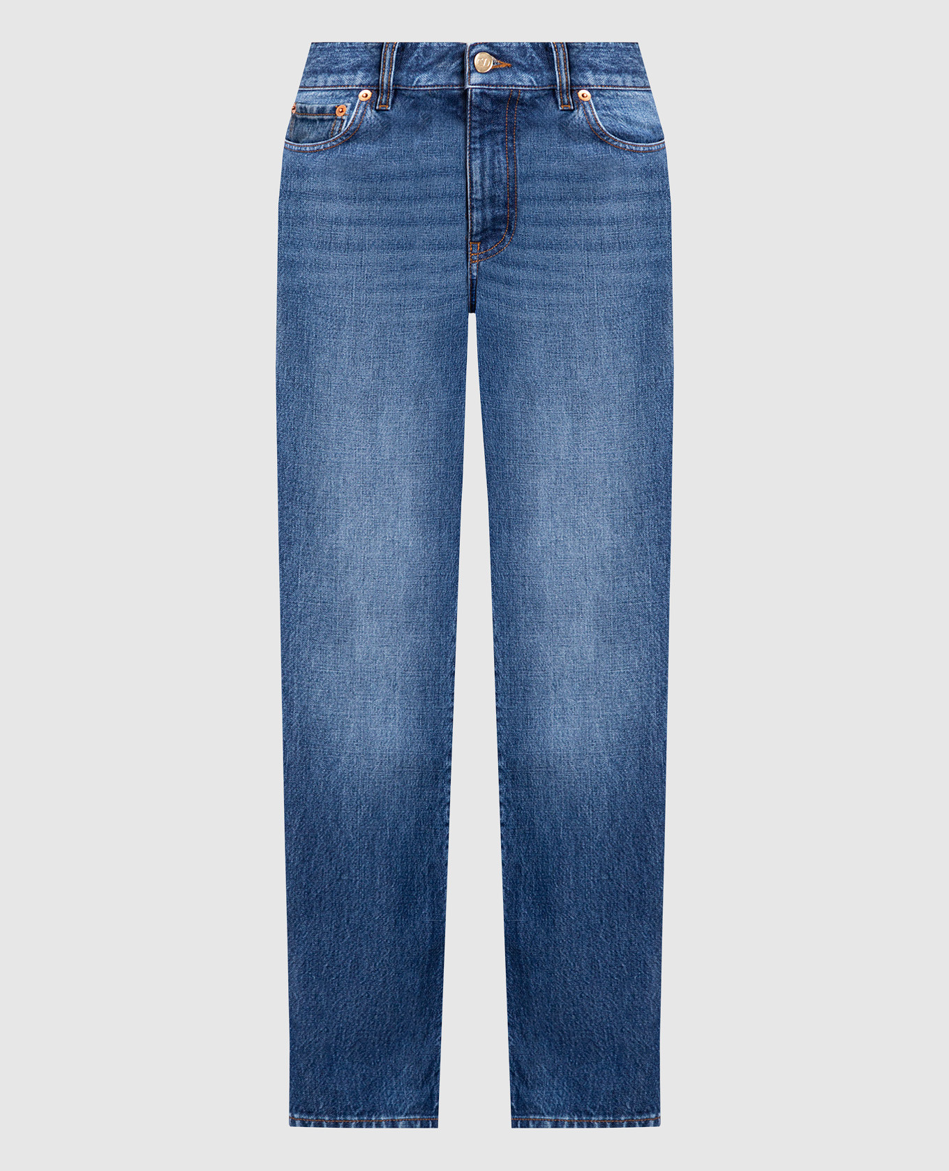 

Blue slim jeans with a distressed effect Valentino