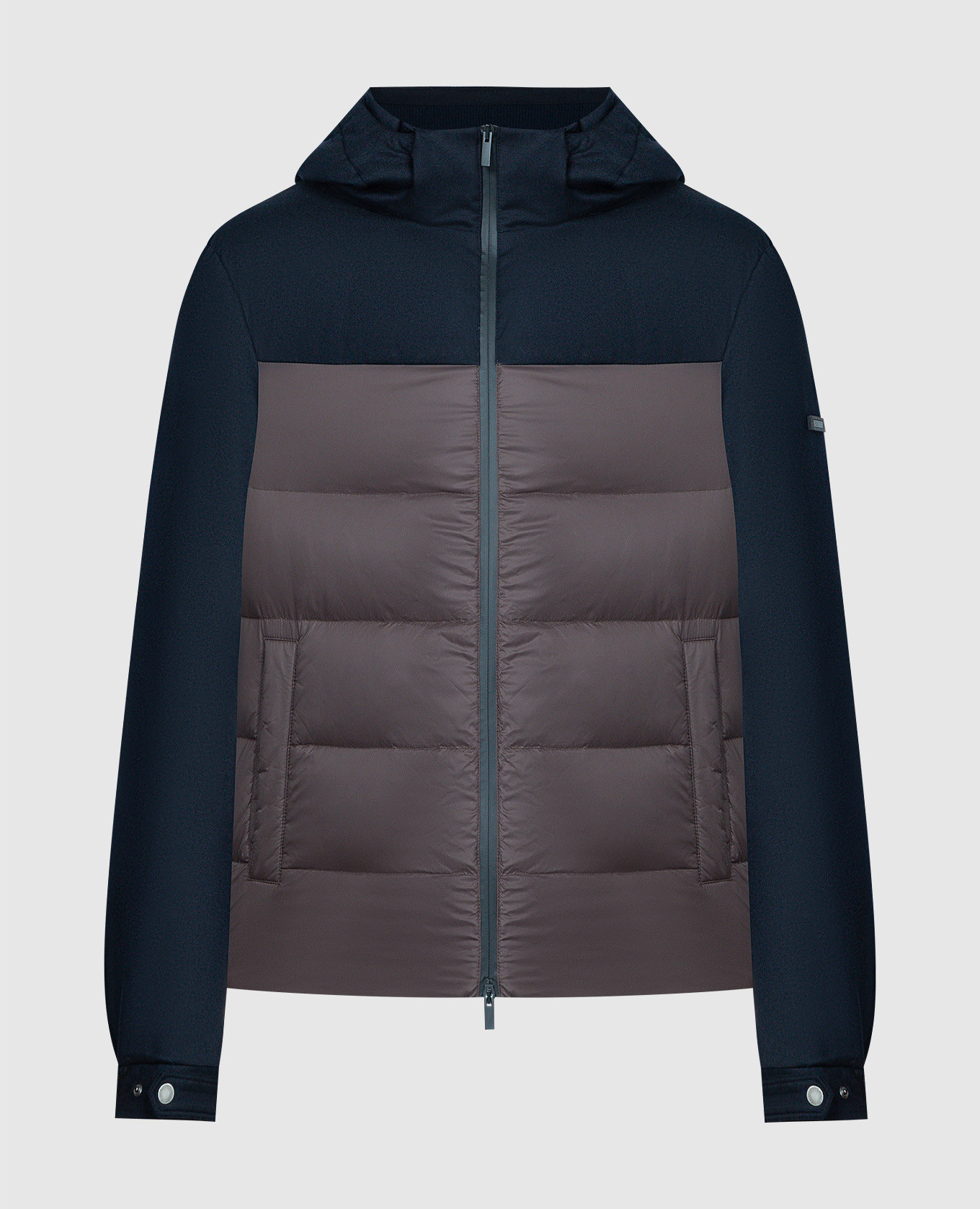 

Brown combined down jacket Peserico