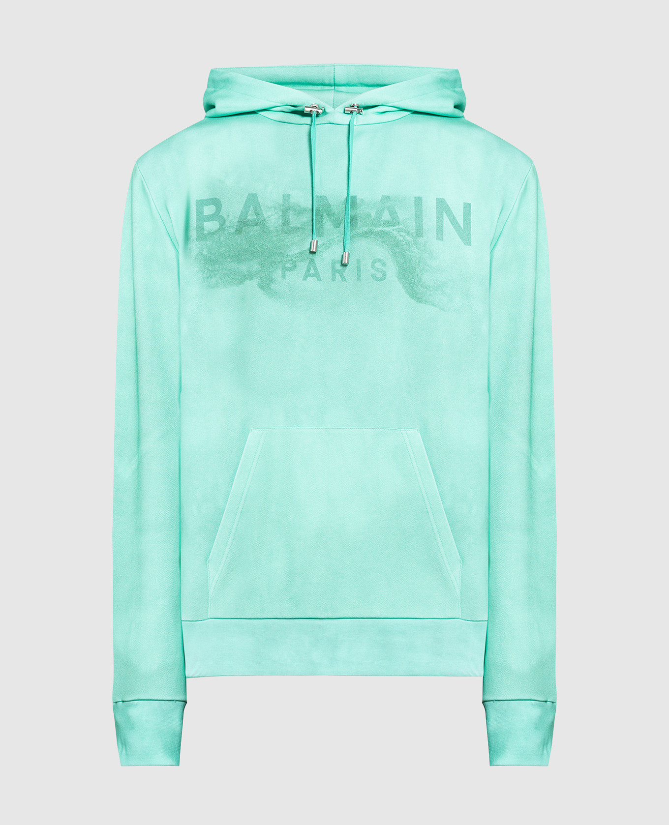 

Green hoodie with logo print Balmain, Зеленый