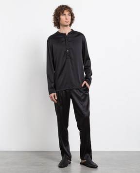 Tom Ford Black silk pajama shirt T4H161010