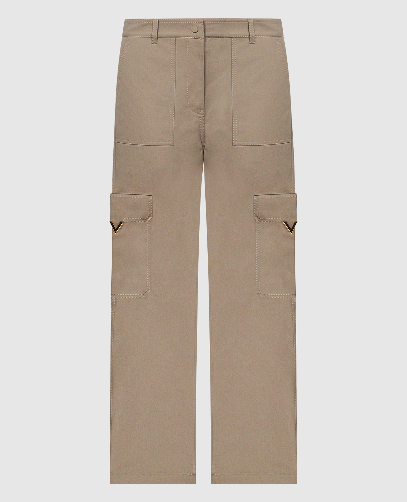 

Cargo pants in khaki with V logo Valentino