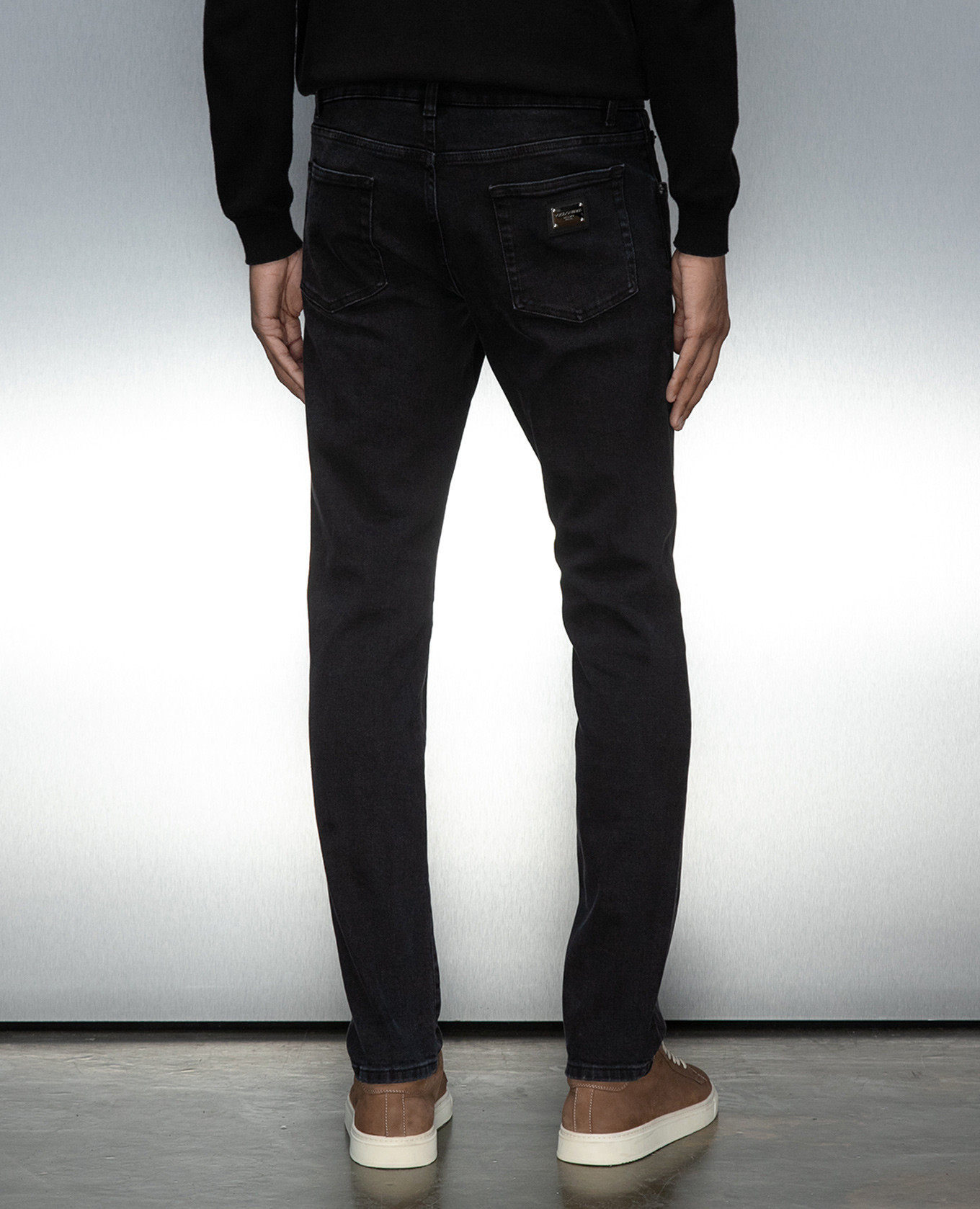 

Black jeans with logo patch Dolce&Gabbana