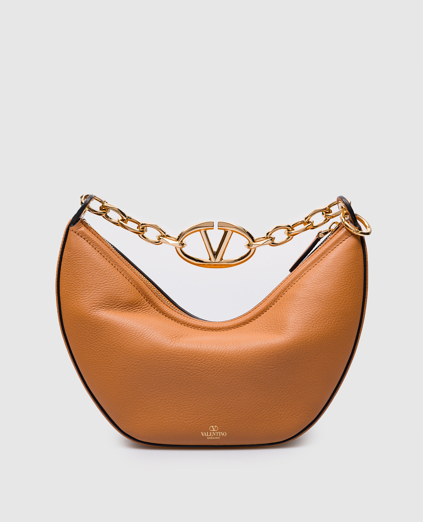 

Vlogo Moon Brown Leather Hobo Bag Valentino, Коричневый