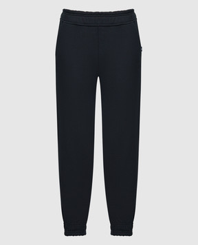 Ermanno Scervino Black joggers with logo embroidery D431P302KRA