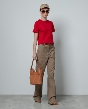 Valentino Cargo pants in khaki with V logo 4B3RB5P58BD
