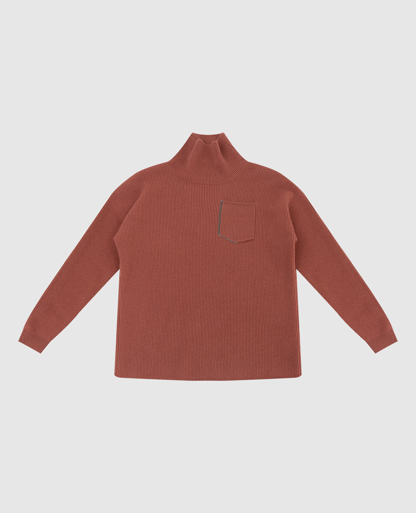 

Children's cashmere sweater with chains Brunello Cucinelli, Оранжевый
