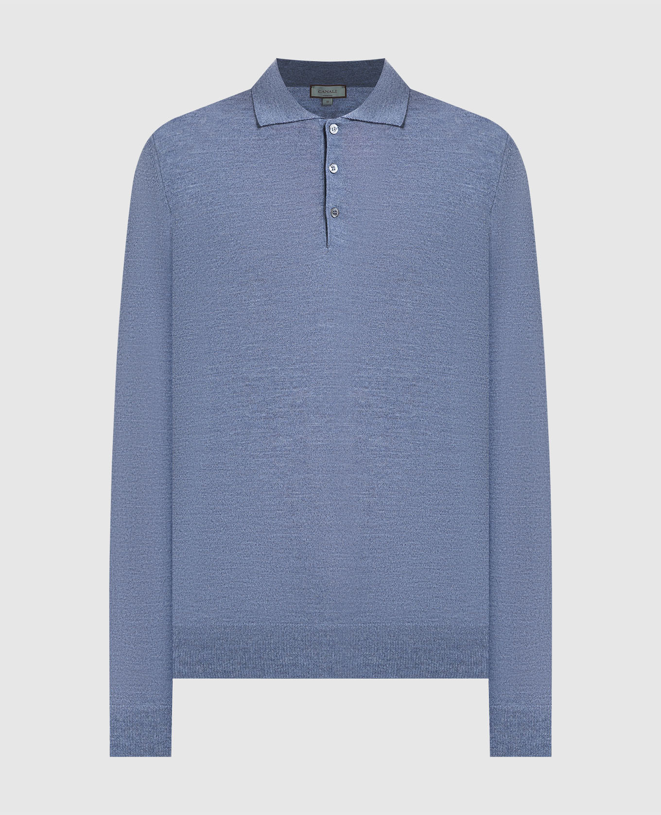 

Blue wool polo shirt Canali, Синий