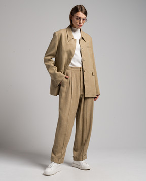 Nanushka Khaki Biba pants NW23PFPA00111