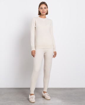 Babe Pay Pls White cashmere sweater and joggers suit MD9671307341PF