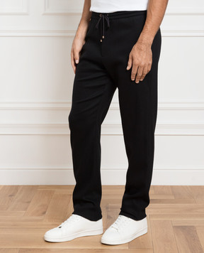 Agnona Black pants made of wool and cashmere T706U6YUW009