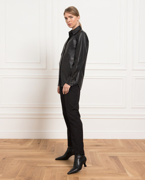 Simonetta Ravizza Black leather shirt TAMARA