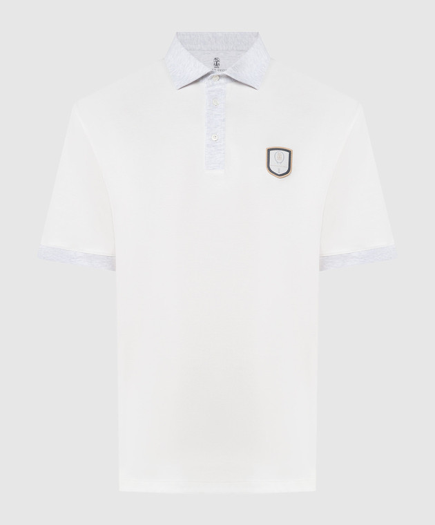 Brunello Cucinelli - White polo with logo M0B133939T - shop with