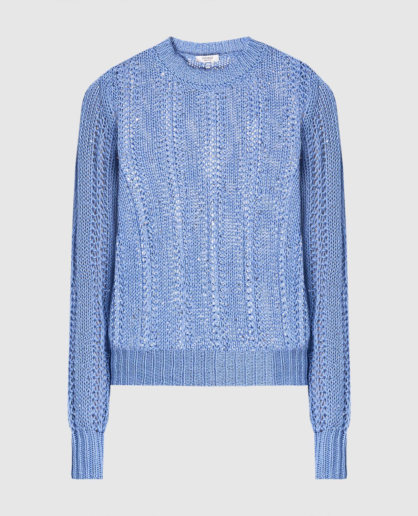 

Blue jumper with sequins Peserico, Light blue