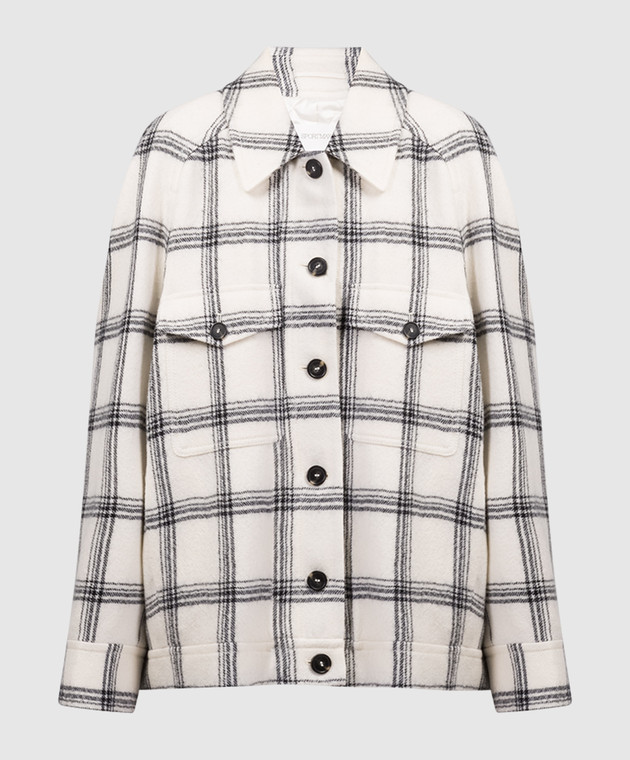 Max Mara Sportmax - White Assenzi checked wool jacket ASSENZI