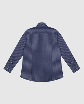 Stefano Ricci Children's blue striped shirt YC003190LJ1709
