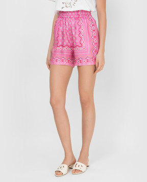 Ermanno Scervino Split print silk shorts D402P303HNO