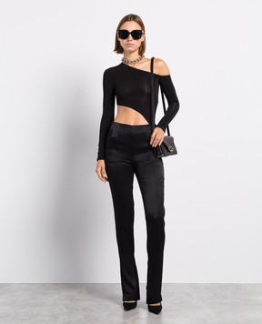 Materiel Black bodysuit with a figure-hugging neckline MPF23N1856BDBK