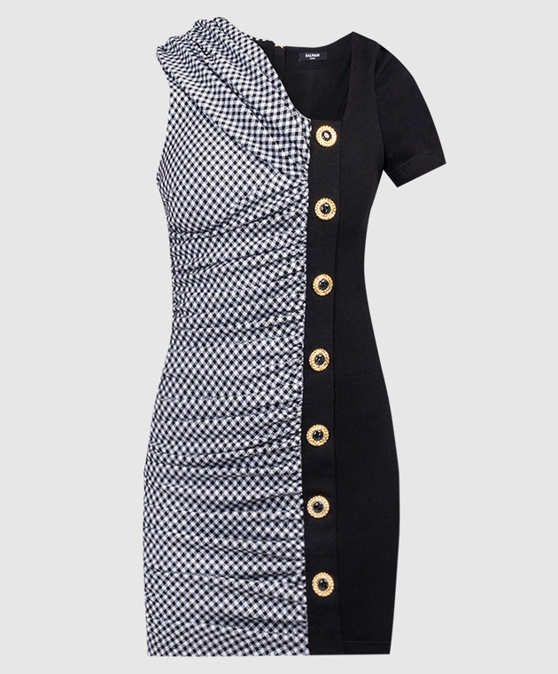 balmain white and black dress Two-Tone Long Dress by Balmain