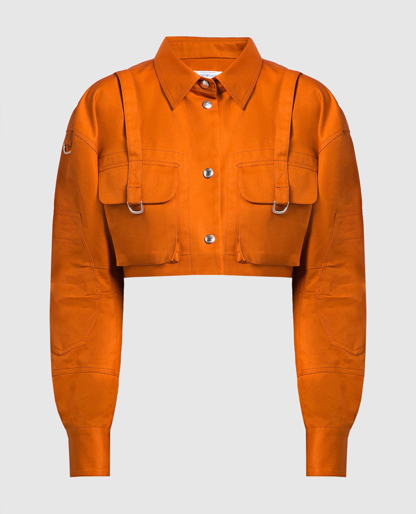 Orange cropped jacket off-white