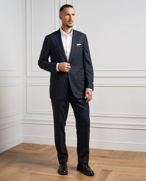 ISAIA Blue suit made of wool 524AFI9168M