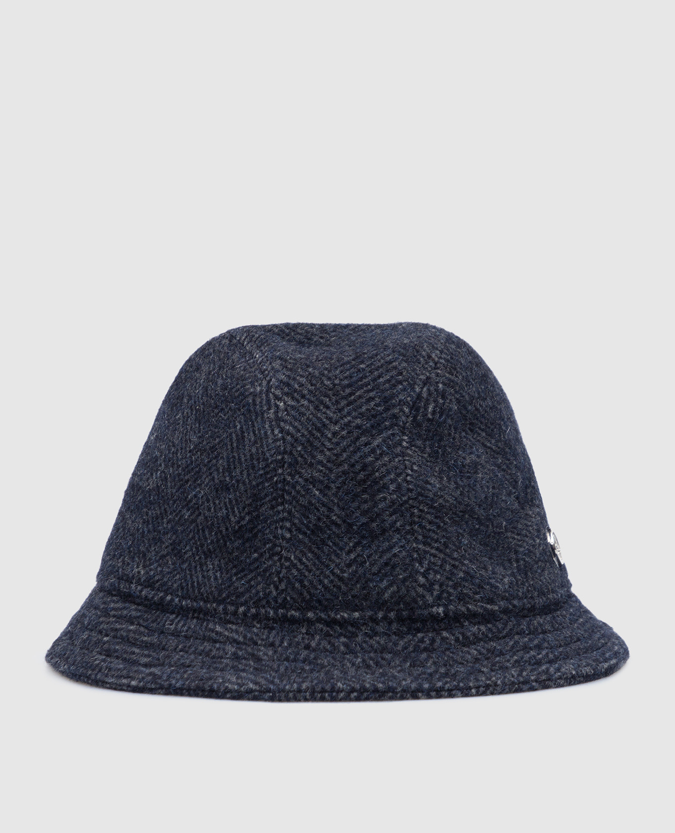Children's blue wool and cashmere bucket hat stefano ricci