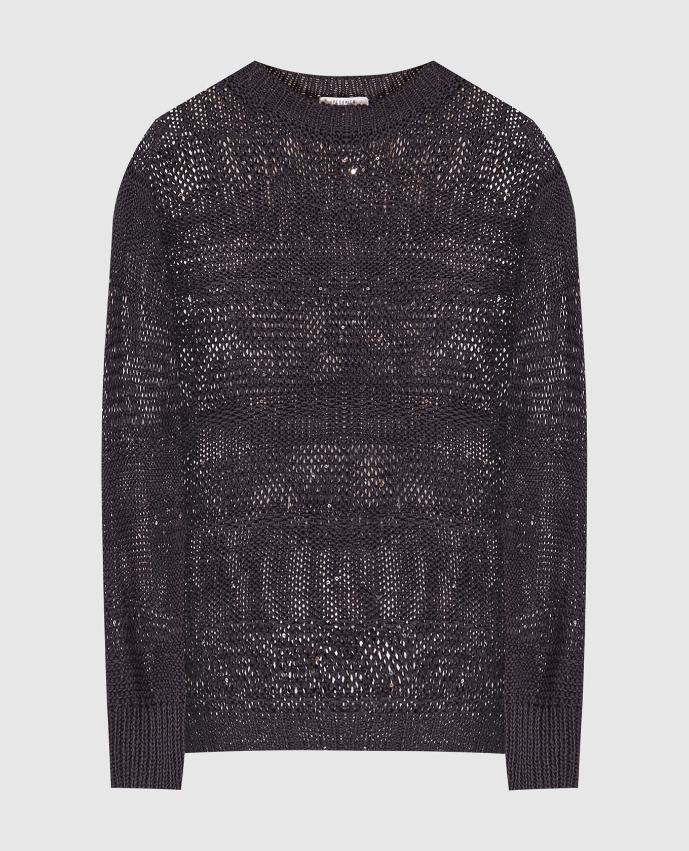 

Black openwork jumper with sequins Peserico