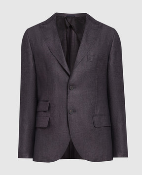 Peserico Gray linen blazer R5102302603