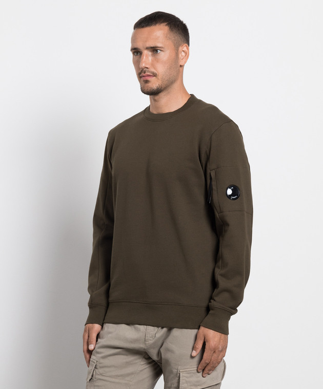 Cp company khaki sweatshirt on sale