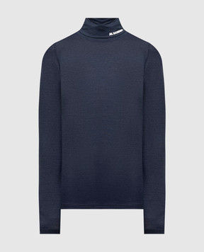 Jil Sander Blue golf with logo print J40GC0020J70021
