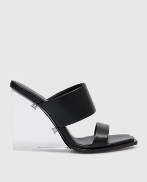 Alexander McQueen Shard black leather mules 746240WIDQ0