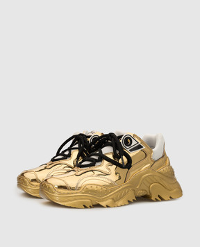 N21 Golden sneakers with a metallic effect 23ISP04460446