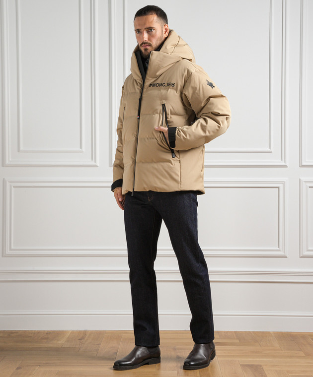 Moncler Grenoble - Fellberg brown down jacket with logo