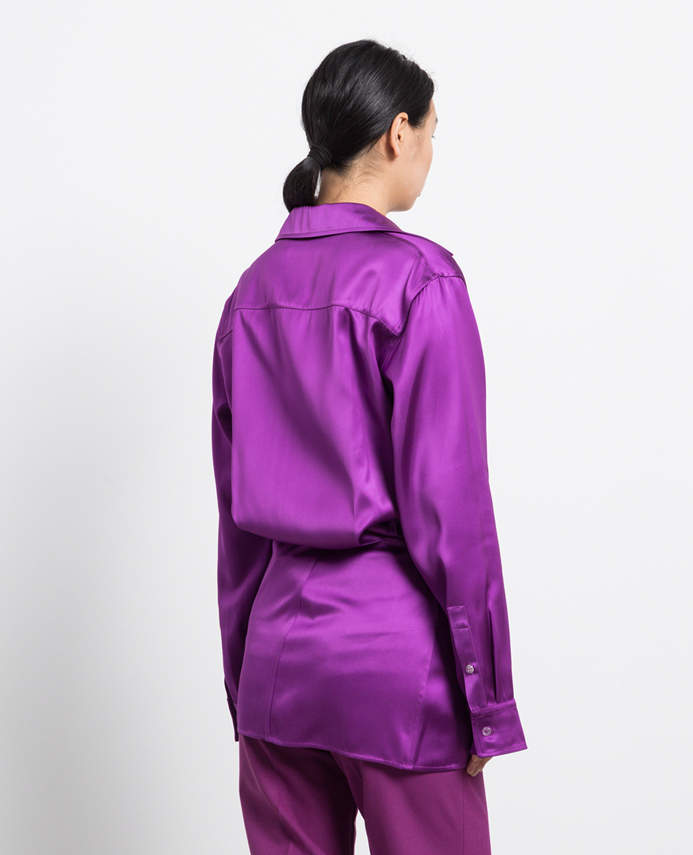 Purple logo print shirt Off-White 4