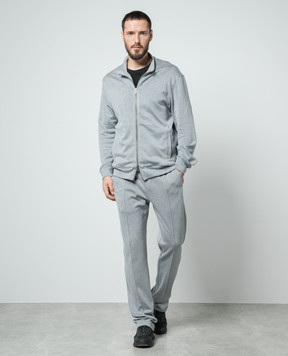 ISAIA Gray sports jacket with silk MF0019J0185