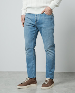 Brunello Cucinelli Blue jeans with logo M283PX1290