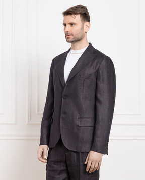 Peserico Gray linen blazer R5102302603