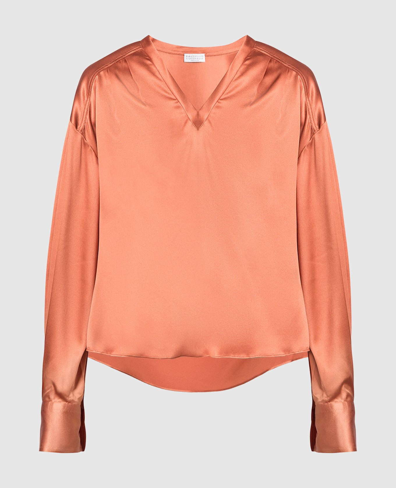 

Red silk blouse with eco-brass Brunello Cucinelli, Orange